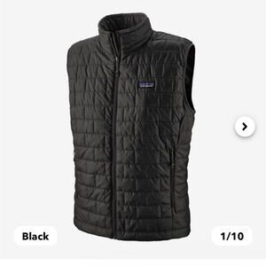 Black Patagonia nano puffer vest